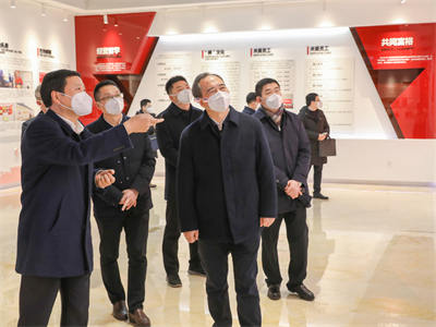 2023年1月，浙江省委常委、组织部长王成来腾博会集团调研企业党建、“未来工厂”、人才建设等工作